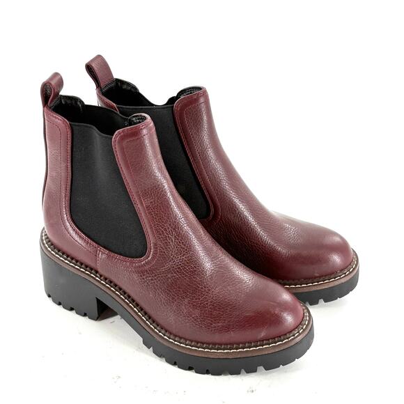 Nordstrom Shoes - Nordstrom Miah Chelsea Lug Boot 9.5 Burgundy Red NWOT Ankle Water Resistant 90s